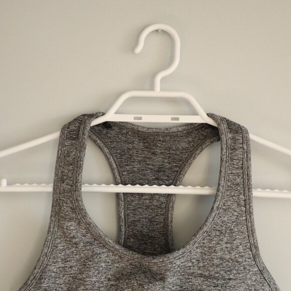 Gymshark Women's Blue/Grey Athleisure Scoop Neck Flex Racerback Sports Bra - Picture 3 of 8